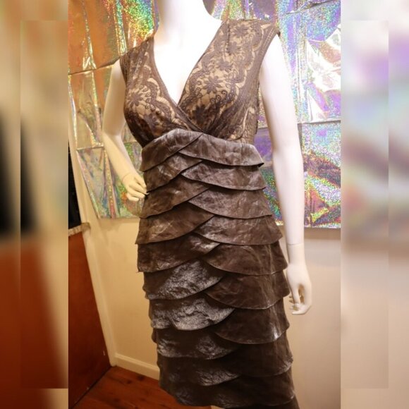 Adriana Propel Metallic Brown Dress - Picture 3 of 4